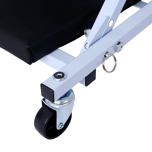 机械维修工作台，车库礼物，36英寸Z型工作台座椅，二合一机械维修礼物，承重300磅，低矮型工作台，带6个轮子，适合车库/车间，父亲节工具礼物，黑色-10