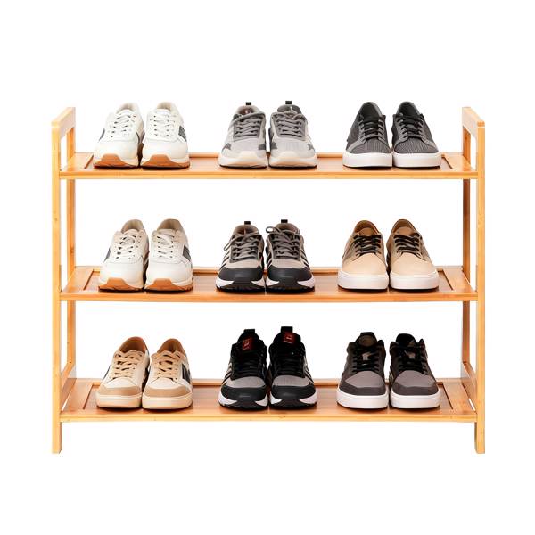 3层平板 竹制 68*25*51.5cm 鞋架 原木色-13