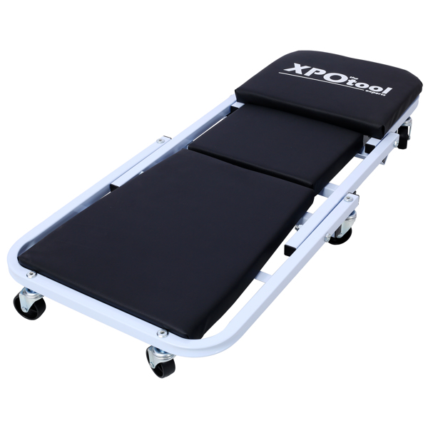 机械维修工作台，车库礼物，36英寸Z型工作台座椅，二合一机械维修礼物，承重300磅，低矮型工作台，带6个轮子，适合车库/车间，父亲节工具礼物，黑色-11