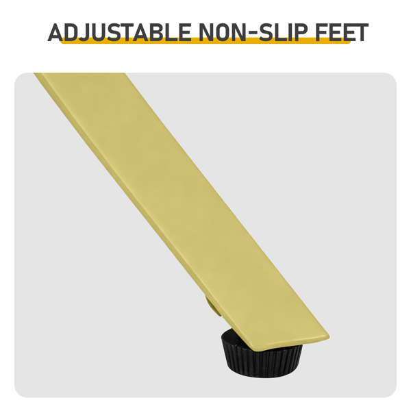 50.5*50.5*51cm 圆桌  浅黄色 三脚 庭院铁边桌-2