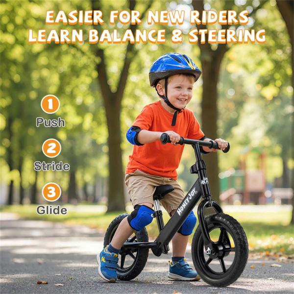 2-5岁幼儿平衡自行车-高度可调，6.3磅轻，11英寸泡沫轮胎-黑色-9