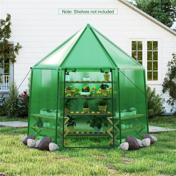 78英寸x68英寸x75英寸步入式迷你温室，便于组装全年园艺用植物保护帐篷-6