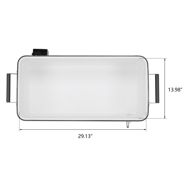 80QT 深灰色 冷冻保温推车 87.5*91*38.5cm 长方形 塑料箱体 铁脚管 冷冻保温-47