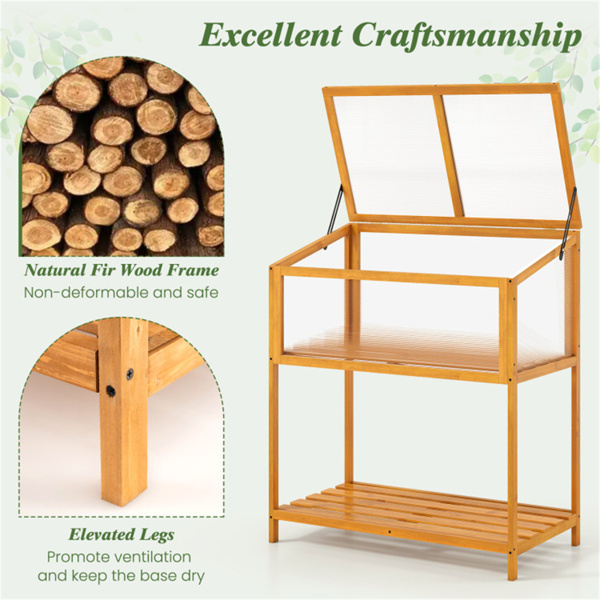 二合一冷杉木高架温室，带板条架，可调节屋顶冷架，延长生长季节-5