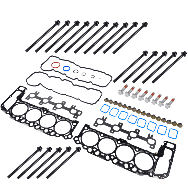 发动机大修包 Engine Cylinder Head Gasket Set w/Bolts kit Replacement for 2004-2007 Jeep Commander Grand Cherokee Dodge Ram 1500 Chrysler Aspen 4.7L V8 HS26157PT-1 ES71129-6