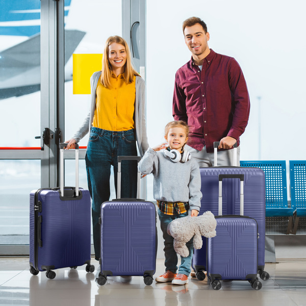 非TSA海关锁四合一 PP拉杆箱 16in 20in 24in 28in PP 藏青色-14