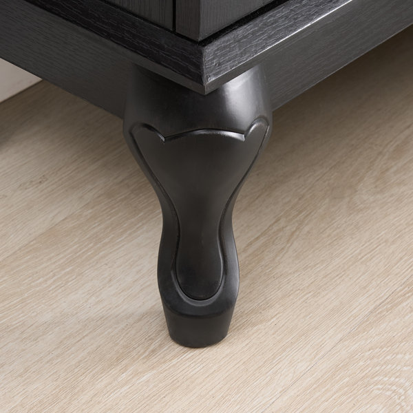 带钢化玻璃门的展示柜，内置照明，配有镜面背板和可调节搁板，非常适合家庭或办公室使用（含灯泡）- 黑色 不支持self-pick up且不支持指定仓库发货-6