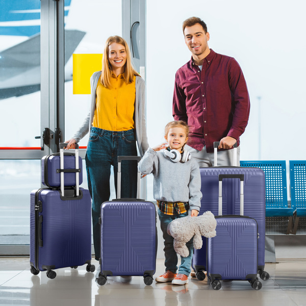 非TSA海关锁五合一 PP拉杆箱 12in 16in 20in 24in 28in PP 藏青色-20