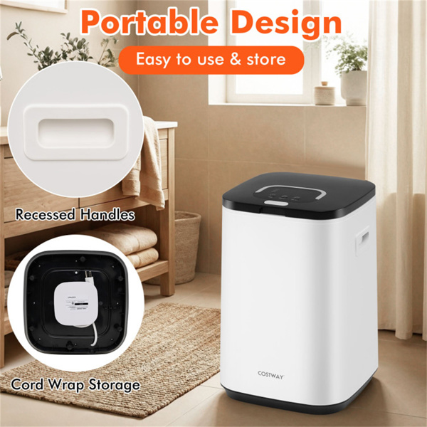 白色23L毛巾加热器450W快速加热，便携式紧凑型毛巾加热器，适用于浴室水疗家用-8