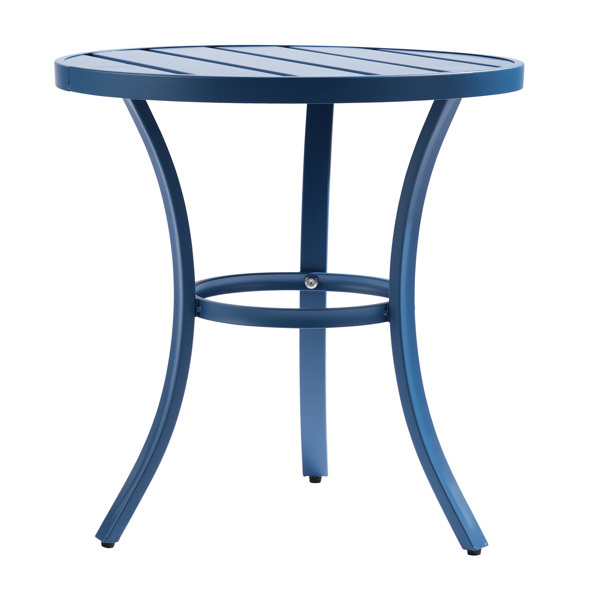 50.5*50.5*51cm 圆桌  海军蓝色 三脚 庭院铁边桌-8