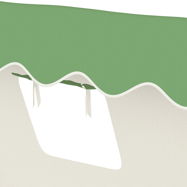 双人床尺寸儿童落地床，带帐篷和灯，实木圆锥形落地床，配有全长护栏，蒙特梭利式设计，充满童趣，天然原木色+绿色-5