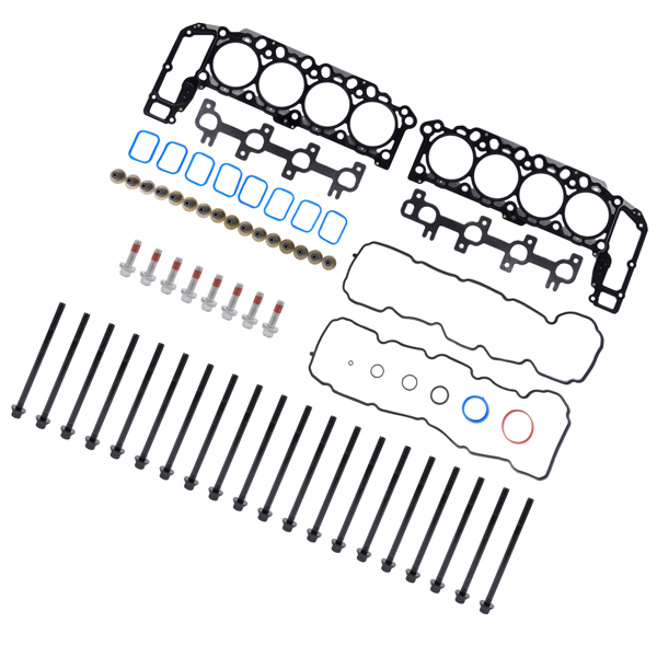 发动机大修包 Engine Cylinder Head Gasket Set w/Bolts kit Replacement for 2004-2007 Jeep Commander Grand Cherokee Dodge Ram 1500 Chrysler Aspen 4.7L V8 HS26157PT-1 ES71129-3