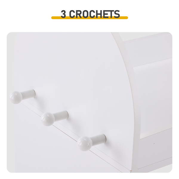 白色 密度板+刨花板 喷漆+贴面 3层架1挂衣杆 儿童衣柜 德国-5