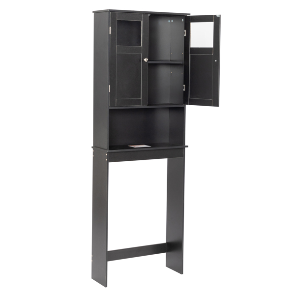 黑色 密度板喷漆 60*22*170cm 双门 马桶柜-1