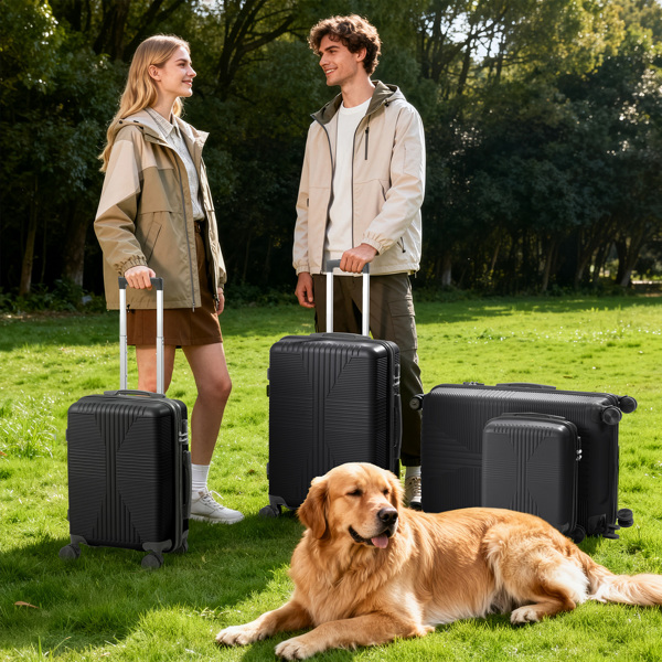 非TSA海关锁四合一 PP拉杆箱 16in 20in 24in 28in PP 黑色-13