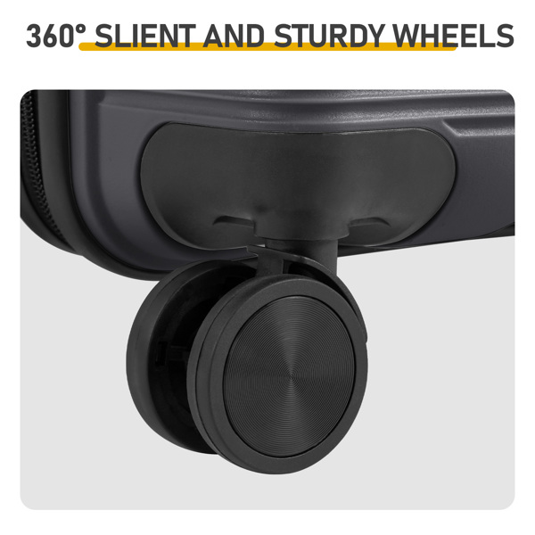 非TSA海关锁四合一 PP拉杆箱 16in 20in 24in 28in PP 深灰色-9