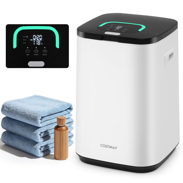 白色23L毛巾加热器450W快速加热，便携式紧凑型毛巾加热器，适用于浴室水疗家用-1