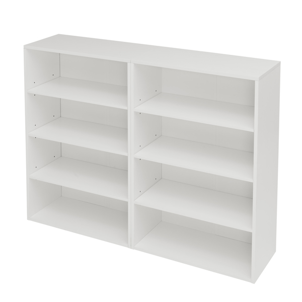 CD/DVD收纳柜，书架，可调节8层置物架，展示书架，适用于家庭和办公室，多功能双层书架，可拆分成两个4层置物书架。--不支持self-pick up且不支持指定仓库发货-13