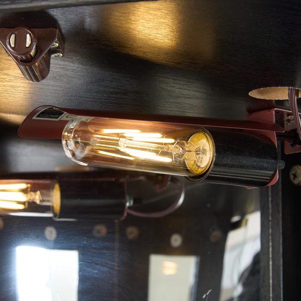 带照明的转角展示柜 - 适用于客厅、展示古董收藏品、存放葡萄酒和酒杯 - 优雅的转角设计，内置照明灯 - 黑色-13