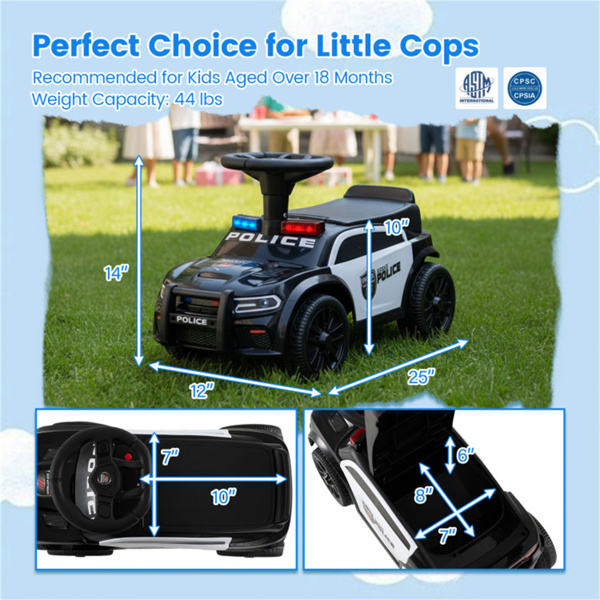 带闪光灯和警笛的儿童警车，18个月小警察的完美礼物+-9