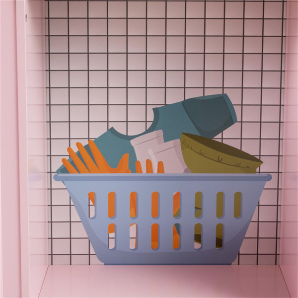 粉色双面儿童游戏厨房，配有饮水机和抽油烟机，适合3岁以上儿童使用-9