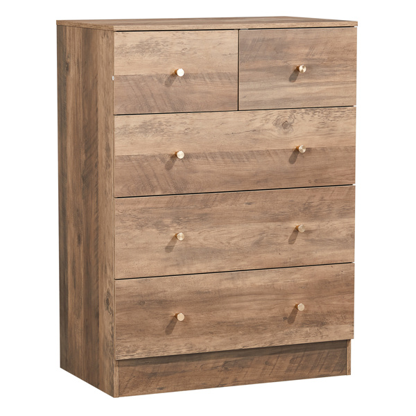 R279-9灰色 刨花板 贴麻面三胺 66*40*91cm 3+2抽 抽屉柜 哑金把手-10