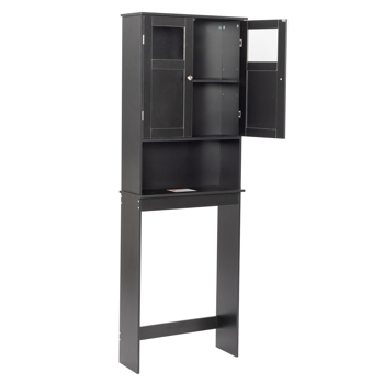 黑色 密度板喷漆 60*22*170cm 双门 马桶柜