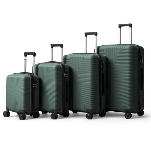 非TSA海关锁四合一 PP拉杆箱 16in 20in 24in 28in PP 墨绿色-21