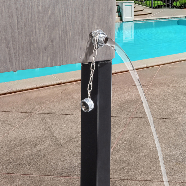 80QT 灰色仿木纹 黑色铁脚管 带排水管 冷冻保温推车 87.5*91*38.5CM 长方形 塑料箱体-21