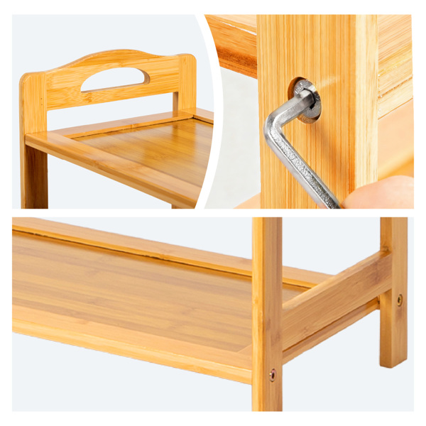 5层平板 竹制 68*25*89cm 鞋架 原木色-6