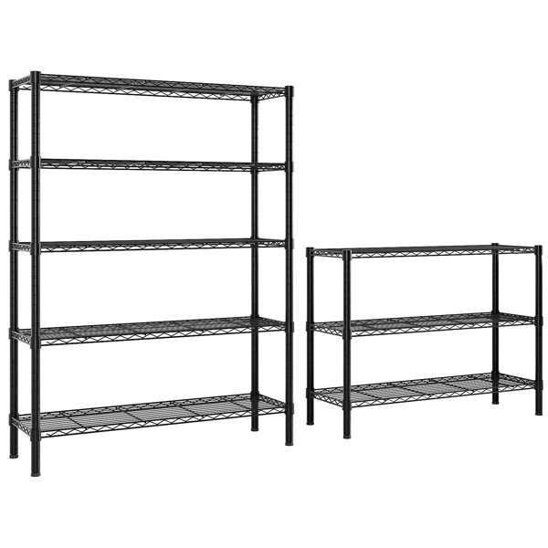  4层L型变换  可自由调节层间距 展示架 铁 125*35*180cm 喷粉黑 N001-7