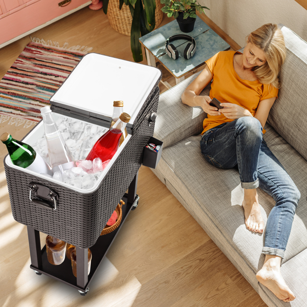 冷冻推车-编藤方形腿款-38