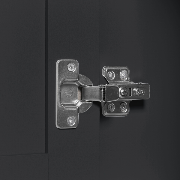 现代高款储物柜 – 翻盖式隔层，可调节搁板，承重80磅，缓闭式铰链，铝合金把手，是浴室和家居收纳的理想之选。-17