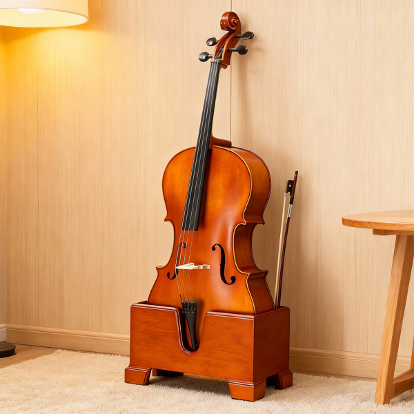 4/4大提琴底座 自然红棕色 大提琴配件-19