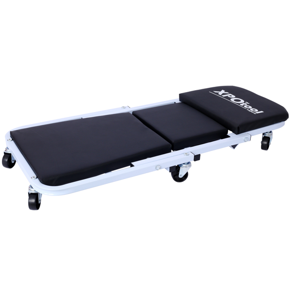 机械维修工作台，车库礼物，36英寸Z型工作台座椅，二合一机械维修礼物，承重300磅，低矮型工作台，带6个轮子，适合车库/车间，父亲节工具礼物，黑色-7