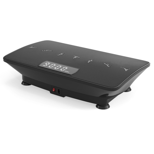 黑色全身振动板运动机，10个可调速度级别，带遥控和音乐功能，重量440LBS-3