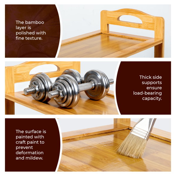 5层平板 竹制 68*25*89cm 鞋架 原木色-4