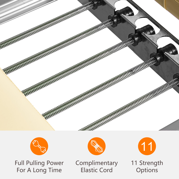 家用普拉提训练器，可折叠普拉提健身器材，配备高强度合金弹簧，适合初学者，承重高达 330 磅，米色。-11