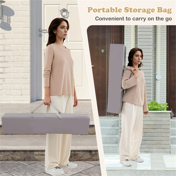 便携式婴儿游乐场-73英寸x61.5英寸x27英寸，透气网眼，50个海洋球和手提包-11