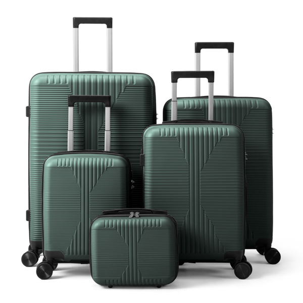 非TSA海关锁五合一 PP拉杆箱 12in 16in 20in 24in 28in PP 墨绿色-28