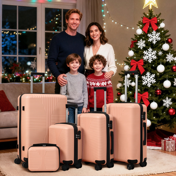 非TSA海关锁五合一 PP拉杆箱 12in 16in 20in 24in 28in PP 粉色-22