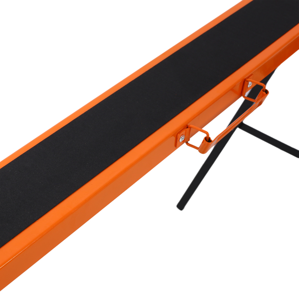 两件装折叠式便携式工作台，带快速展开支腿和便捷提手，重型钢制锯架，适用于车库、工作室，已组装完毕，橙黑配色--不支持self-pick up-11