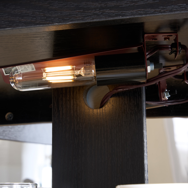 带钢化玻璃门的展示柜，内置照明，配有镜面背板和可调节搁板，非常适合家庭或办公室使用（含灯泡）- 黑色 不支持self-pick up且不支持指定仓库发货-13