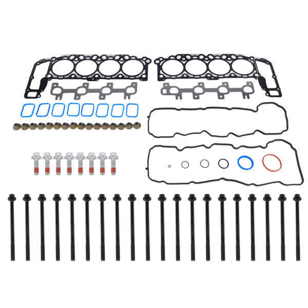 发动机大修包 Engine Cylinder Head Gasket Set w/Bolts kit Replacement for 2004-2007 Jeep Commander Grand Cherokee Dodge Ram 1500 Chrysler Aspen 4.7L V8 HS26157PT-1 ES71129-2