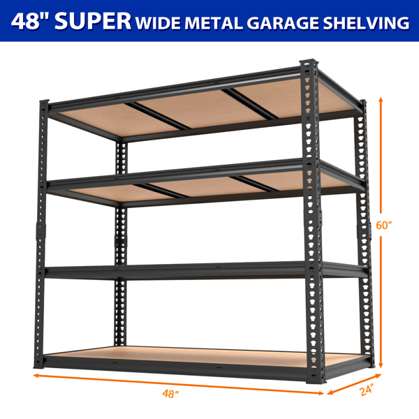 4层 可自由调节层间距 葫芦形孔位 带手套橡胶锤 展示架 铁 122*60*153.5cm 黑色铁件原木色中纤层板-3
