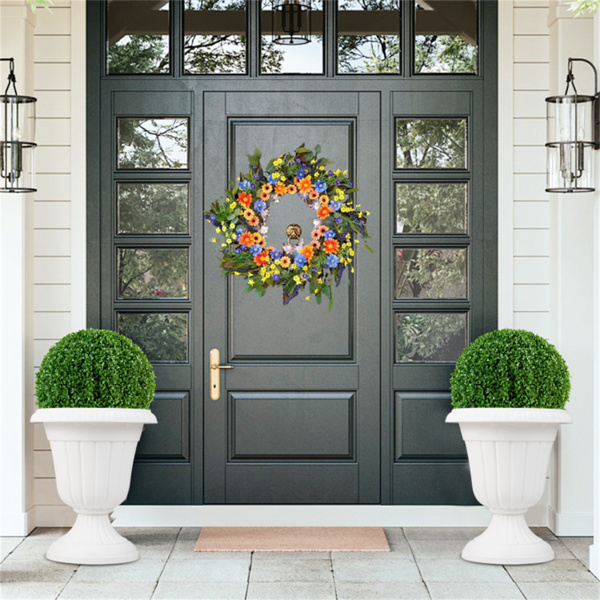 一套2个复古瓮花盆，防风雨PP花盆，带可选排水孔，适合室内外使用-白色-3