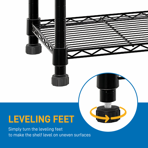  4层L型变换  可自由调节层间距 展示架 铁 125*35*180cm 喷粉黑 N001-9