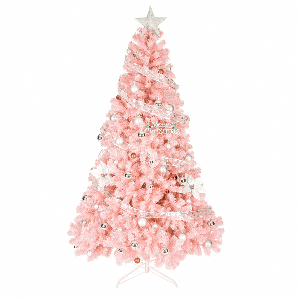 6ft 粉色 1000枝头 PVC材质 圣诞树-32
