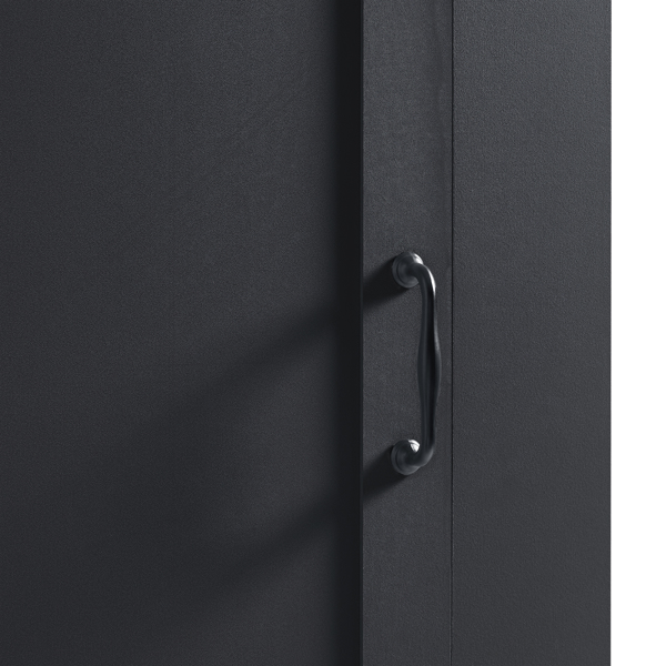 现代高款储物柜 – 翻盖式隔层，可调节搁板，承重80磅，缓闭式铰链，铝合金把手，是浴室和家居收纳的理想之选。-27