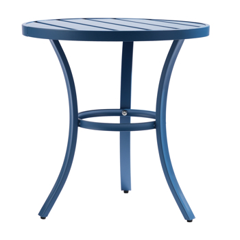 50.5*50.5*51cm 圆桌  海军蓝色 三脚 庭院铁边桌